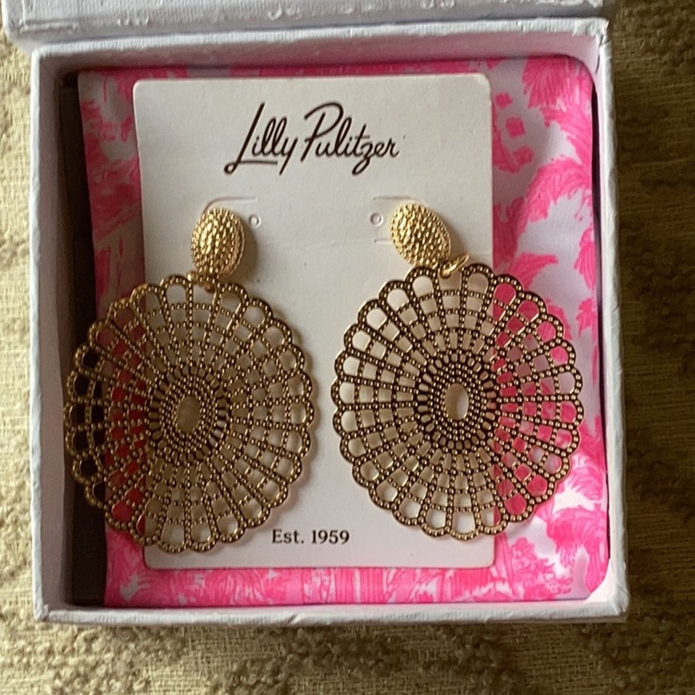 Lilly Pulitzer Gold Filigree Earrings